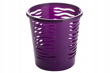 BQ KOSZ ZEBRA OKRĄGŁY ANTRACYT 10L