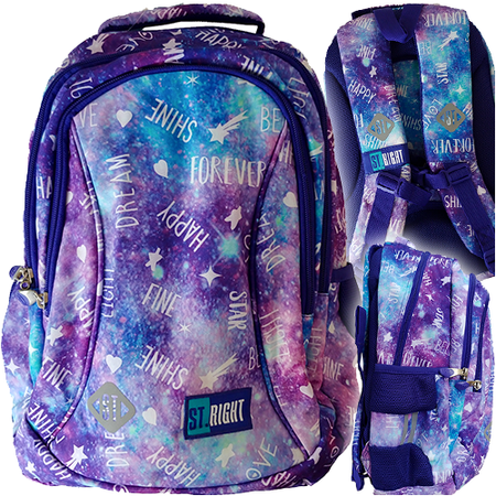 MAJEWSKI STRIGHT PLECAK 3 KOMOROWY BP-26 GALAXY GIRL 654145