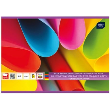 BLOK TECHNICZNY A5 KOLOR BARWIONY