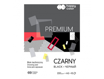 HAPPY COLOR BLOK TECHNICZNY PREMIUM 220G A3 10 ARK CZARNY