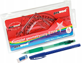 KOMPLET GEOMETRYCZNY W ETUI B2518