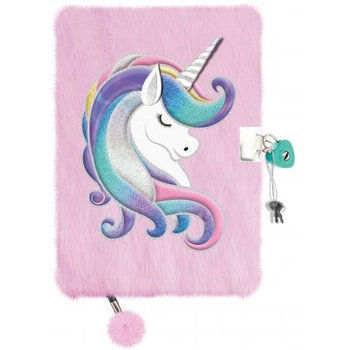 MAJEWSKI PAMIĘTNIK Z KŁÓDKĄ 3D WŁOCHACZ A5 96K CUTE UNICORN 650970