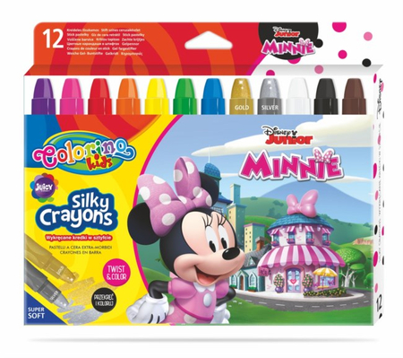 COLORINO KREDKI ŚWIECOWE ŻELOWE WYKRĘCANE W SZTYF. MINNIE 90713PTR
