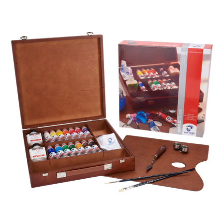  FARBY VAN GOGH AKRYL INSPIRATION BOX 14 22840100 DREWNIANA KASETA