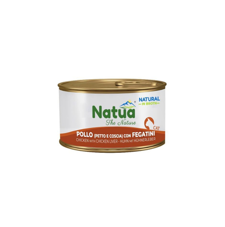 NATUA PUSZK 85G NATURAL KURCZAK Z WĄTRÓBKĄ W BULIONIE