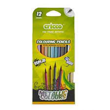 CRICCO KREDKI TRÓJKĄTNE 12 KOL METALICZNE BLACK WOOD CR321K12