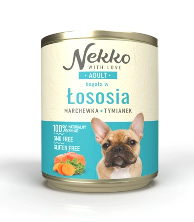NEKKO PIES 800G ADULT  ŁOSOŚ /MARCH/TYMIANEK