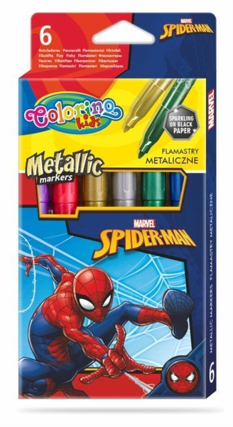 COLORINO FLAMASTRY METALICZNE 6KOL. SPIDERMAN 91901PTR