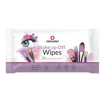 OPHARM CHUSTECZKI DO DEMAKIJAŻU MAKE UP OFF WIPES 24SZT