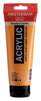 FARBA AKRYL.250ML 253 GOLD YELLOW AMSTERDAM