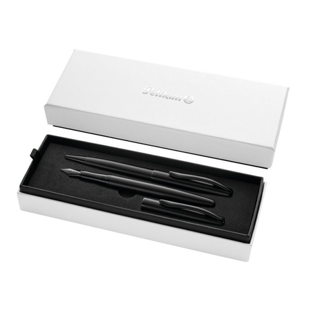 PELIKAN PIÓRO WIECZNE + DŁUGOPIS JAZZ NOBLE ELEGANCE CARBON ETUI 821896