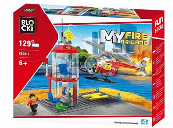 KLOCKI BLOCKI MYFIREBRIGADE LĄDOWISKO HELIKOPTERA KB0812