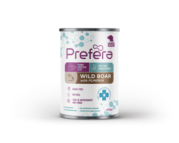 PREFERA MONO DZIK Z DYNIĄ PUSZKA DLA PSA 400G