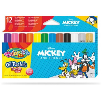 COLORINO PASTELE OLEJNE TRÓJKĄTNE 12KOL.MICKEY 89953PTR