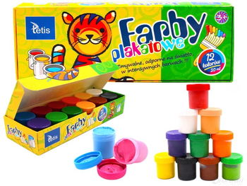 TETIS FARBY PLAKATOWE 20ML 12KOL KF001-D