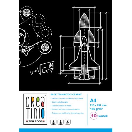 TOP CREATINIO BLOK TECH A4 10K 160G CZARNY 40079853