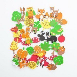 NAKLEJKI Z PIANKI Z NADRUKIEM  LAS, 96 SZT KSPI-009