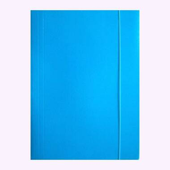 TECZKA A4 Z GUMKĄ JEDOBARWNA BŁYSZCZ.NIEBIESKA