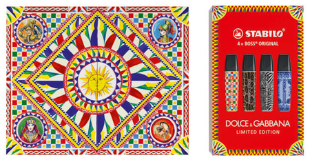 STABILO BOSS ZAKREŚLACZ D&G Dolce&Gabbana 4 SZT 70/4-1-102 LIMITED EDITION