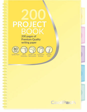 COOLPACK PASTEL KOŁOZESZYT PP B5 ŻÓŁTY 81360CP