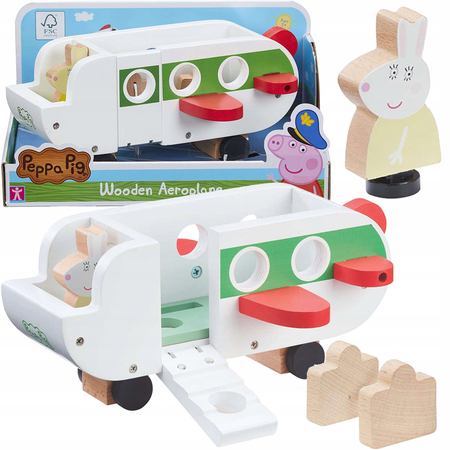 **Świnka Peppa - Drewniany samolot z figurką 07211