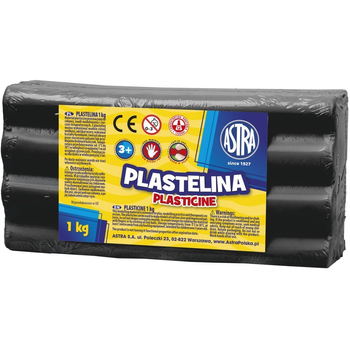 ASTRA PLASTELINA 1KG CZARNA