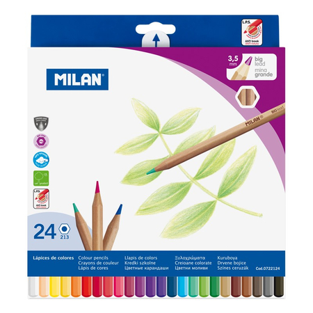 MILAN KREDKI OŁÓWK.SZEŚCIOK.MET.24KOL 0722124