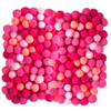 POMPONY POLIESTROWE 1CM MIX RÓŻOWE 120SZT KSPO-027