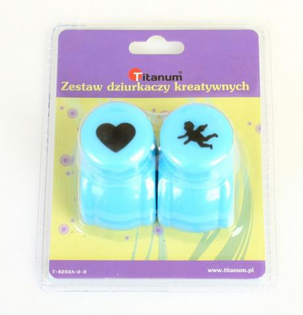 TIT DZIURKACZE KREAT.18MM 2SZT SERCE+AMOREK 340304