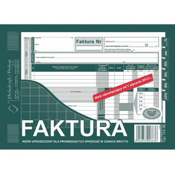 123-3E FAKTURA BRUTTO A5 POZIOM UPROSZCZONA