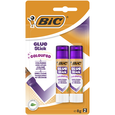 BIC KLEJ COLOURED 8 G 2 SZT BLISTER 943815