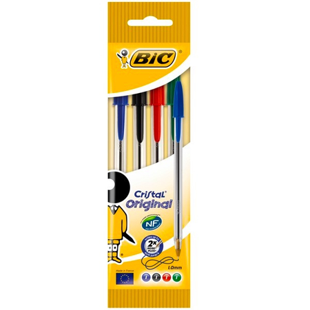 BIC DŁUGOPIS CRISTAL ORIGINAL MIX 4SZT 8308621