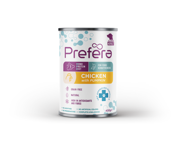 PREFERA MONO KURCZAK Z DYNIĄ PUSZKA DLA PSA 400G