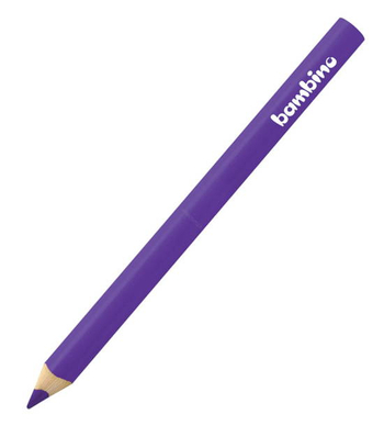 BAMBINO KREDKI TRÓJKĄTNE DREWNIANE 12 SZTUK KOLOR FIOLETOWY 3707
