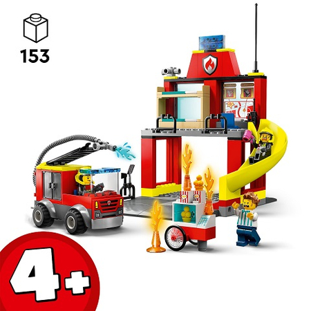 LEGO 60375 CITY Remiza strażacka i wóz strażack
