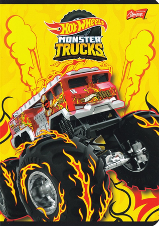 MAJ ZESZYT A5 16K LINIA PODWÓJNA DWUKOLOROWA LAMINOWANA MATTEL HOT WHEELS 669118