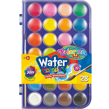 KIDS FARBY AKWARELOWE DUŻA PASTYLKA 28KOL COLORINO