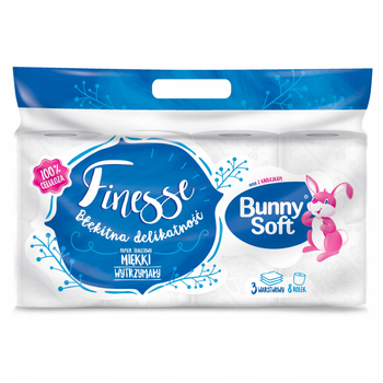 BUNNY SOFT PAPIER TOALETOWY FINESSE 8 ROL