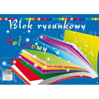 BLOK RYS.A4 Z KOL.KART./10SZT/