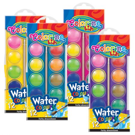COLORINO KIDS FARBY AKWARELOWE DUŻA PASTYLKA 12 KOL41089PTR