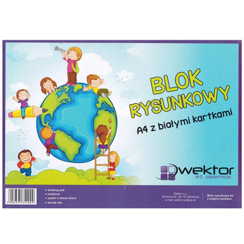 BLOK RYS A4 BIAŁY MIX DEK