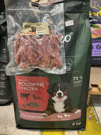 NEKKO GF ŚR/D.RASY WOŁOW.KACZKA 9KG  + GRATIS SMACZKI KACZKA 500G