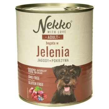 NEKKO ADULT 800G JELEŃ JAGODY POKRZYWA