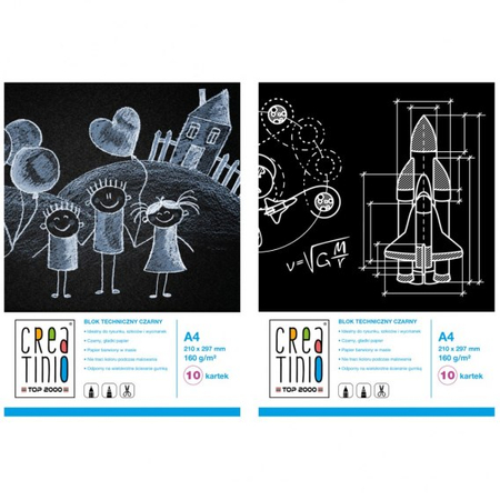 TOP CREATINIO BLOK TECH A4 10K 160G CZARNY 40079853