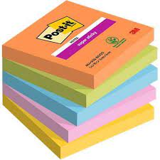 POST-IT KARTECZKI SAMOPRZYLEPNE SUPER STICKY Z-NOTES BOOST 76X76MM 5X90K