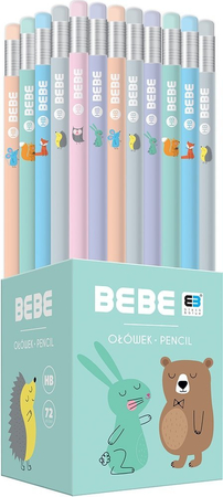 BBI OŁÓWEK Z GUMKĄ BB KIDS PASTEL 295118