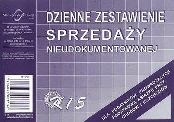 K15 DZIENNE ZEST.SPRZ.KSIĘG.NIEUDOK.
