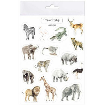 MAMA MALUJE NAKLEJKI ZWIERZĘTA AFRYKI 762287