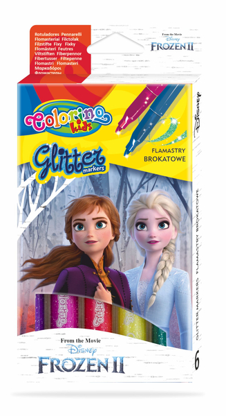 COLORINO FLAMASTRY BROKATOWE 6KOL. FROZEN 91123PTR