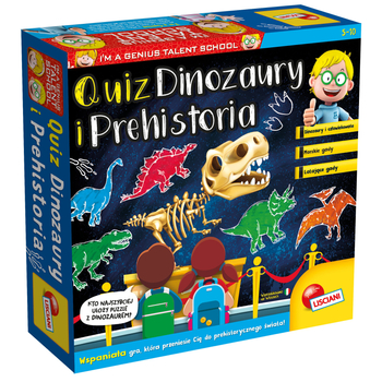 LISCIANI I'M A GENIUS Mały Geniusz Quiz - Dinozaury i Człowiek Pierwotny 54374